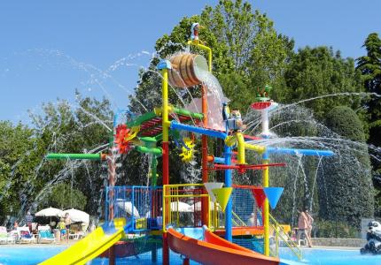 Playset at public pool