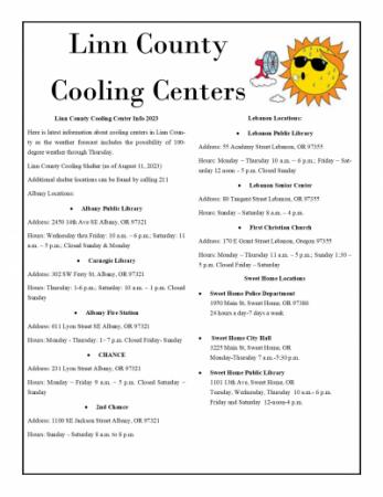Linn County Cooling Centers