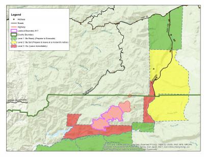 Lookout Fire expanded boundaries