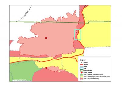 Lookout Fire Map Aug. 30