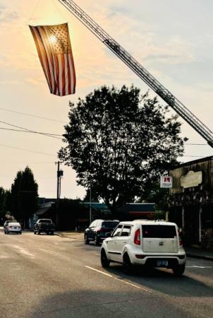 Flag sunrise