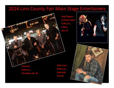 2024 Linn County Fair entertainers