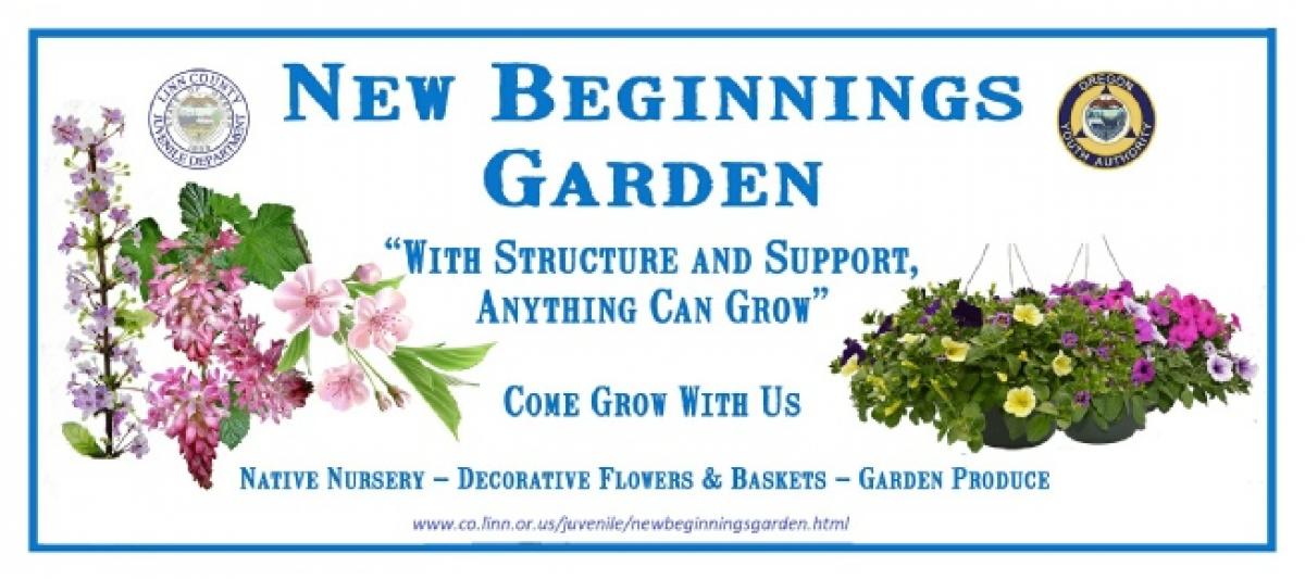 New Beginnings Garden - with structure and support, anything can grow. Come grow with us. 