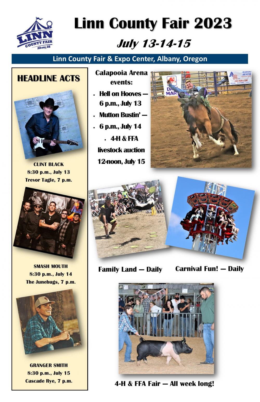 2023 Linn County Fair tab Linn County Oregon