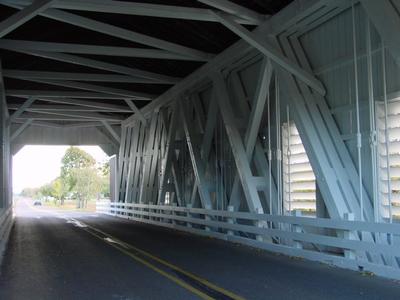 Shimanek Covered Bridge inside
