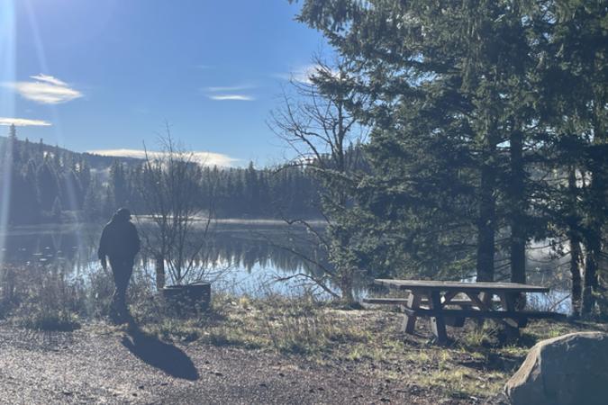 View to lake from RV site